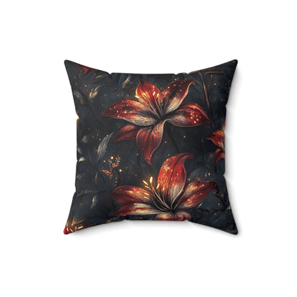 Fire Lilly Dreams Throw Pillow