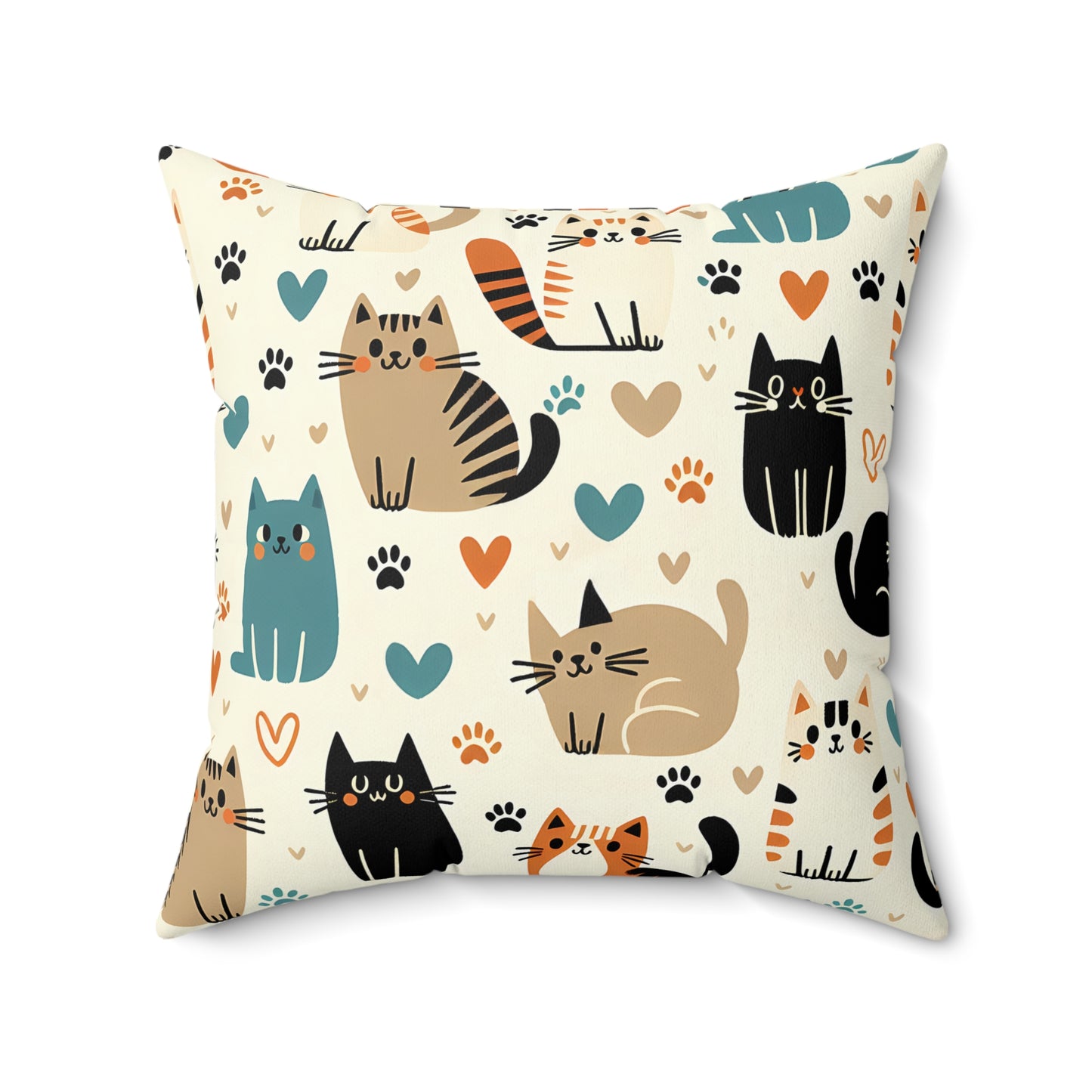 Whiskered Wonders Throw Pillow