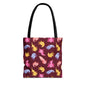 Crimson Axolotls Canvas Tote Bag