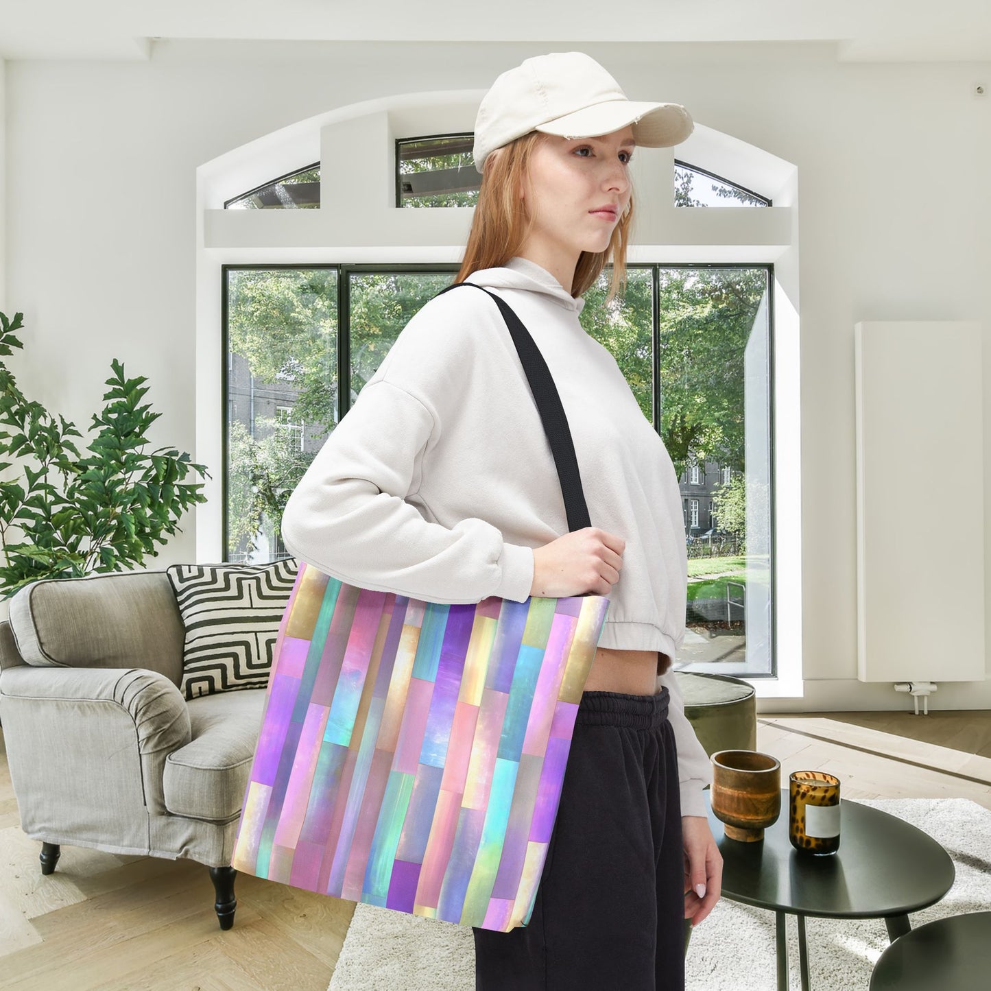 Enchanted Mosaic Canvas Tote Bag