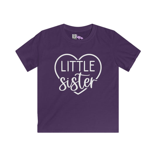 LIttle Sister (Heart) Youth Softstyle Tee