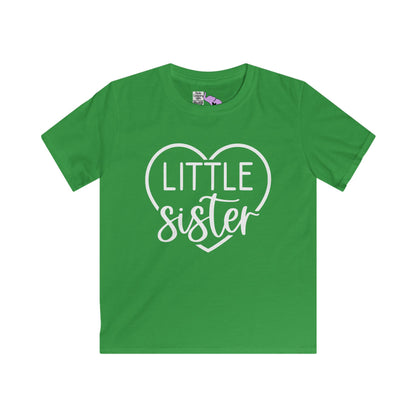 LIttle Sister (Heart) Youth Softstyle Tee