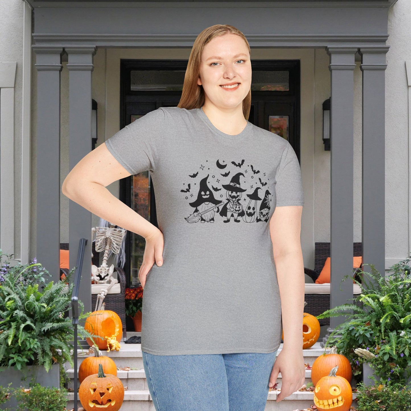 Trick or Treat Gnomies Adult T-shirt