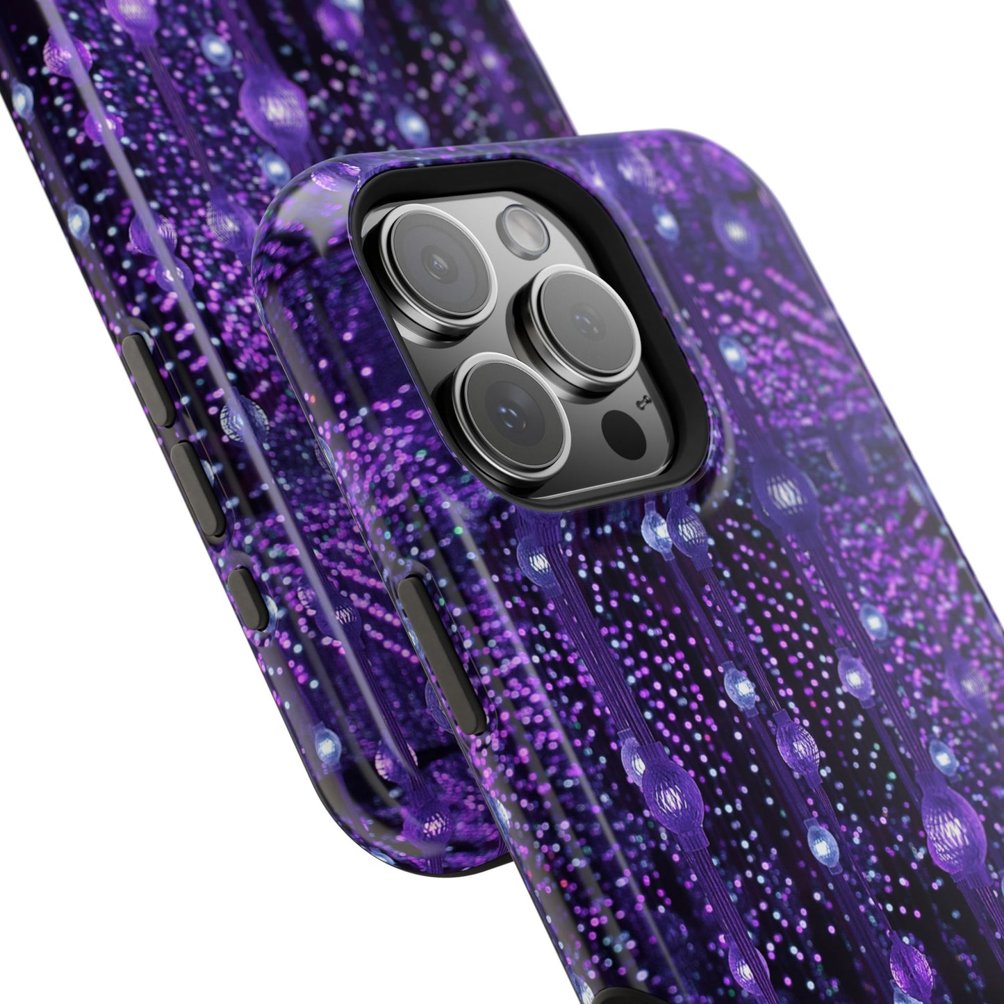 Purple Raindrops MagSafe® Compatible Tough Case for iPhone