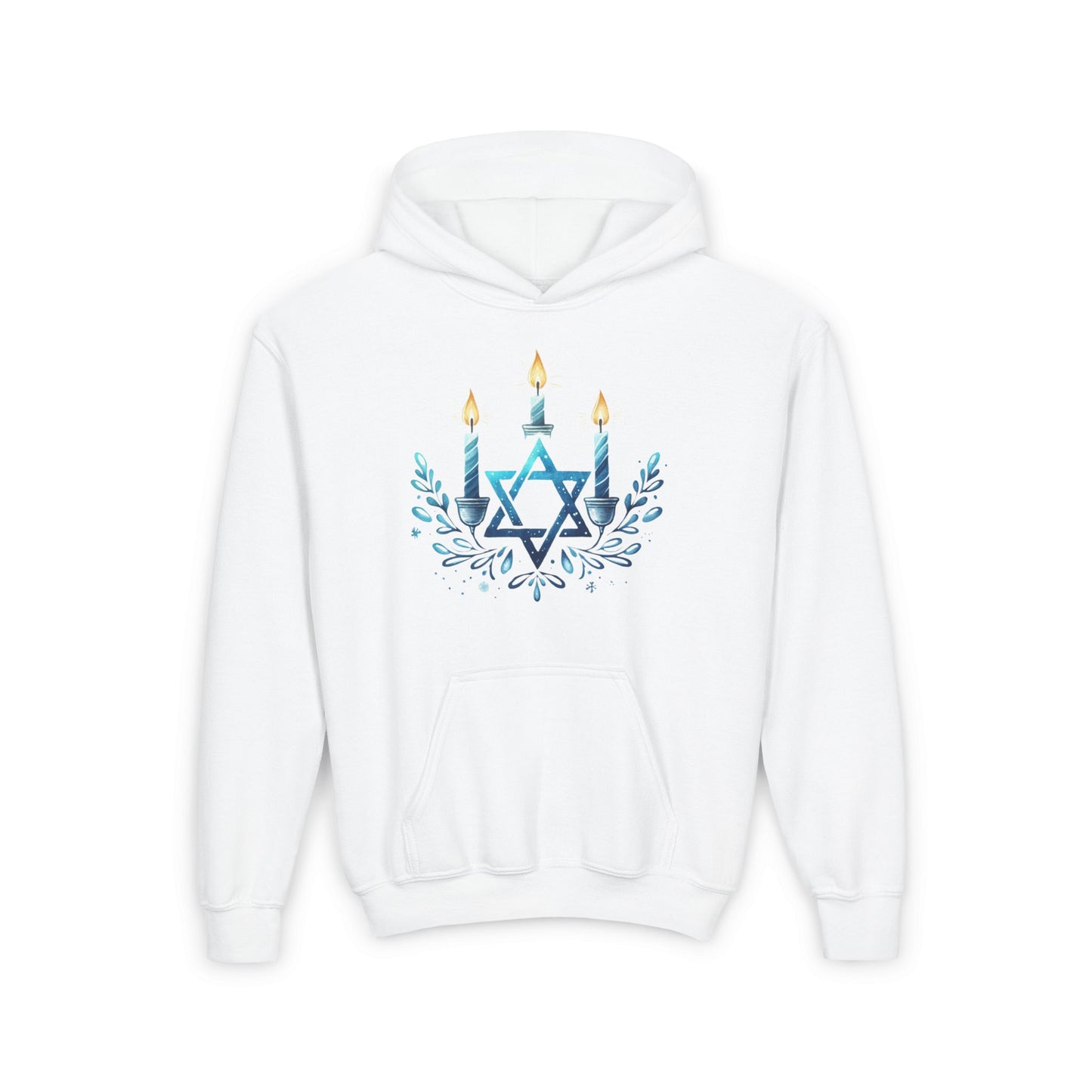Star & Flame Hanukkah Youth Heavy Blend Hoodie