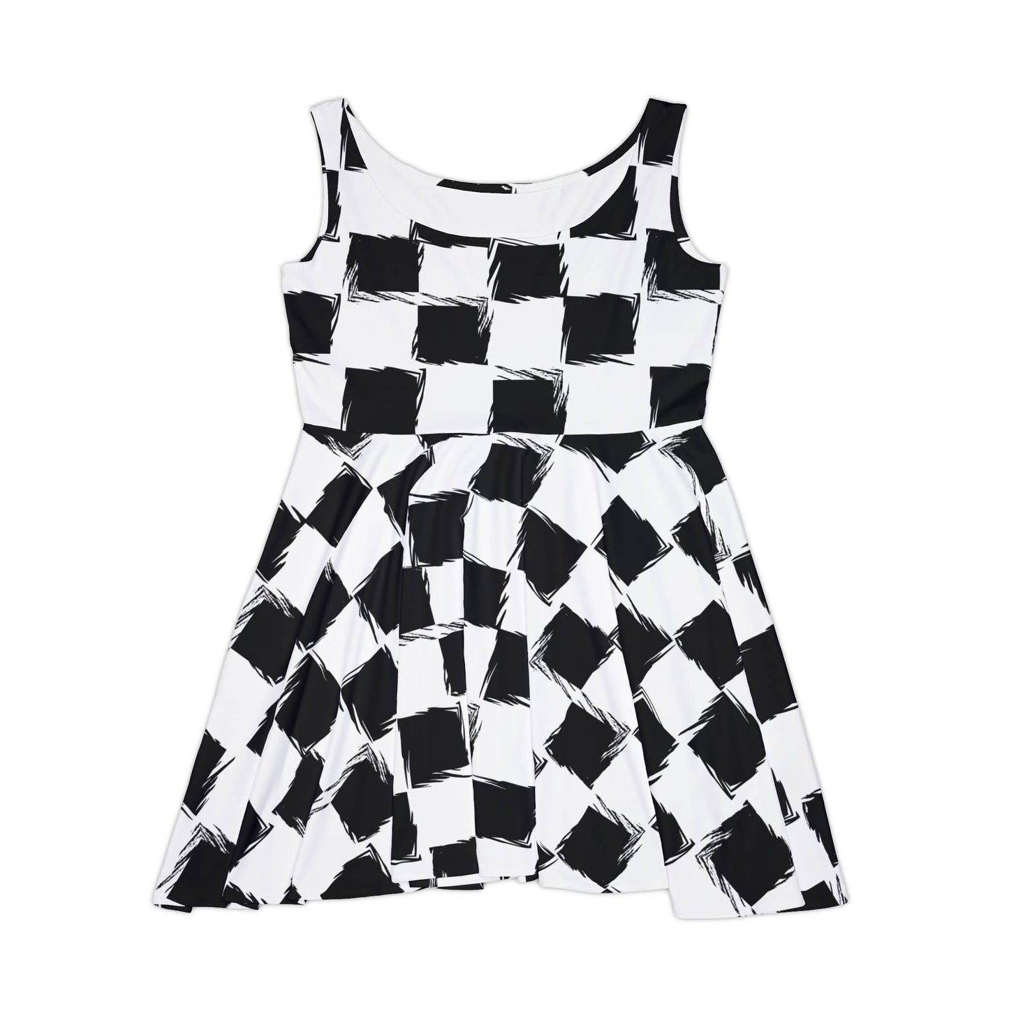 Distorted Check Women's Skater Dress