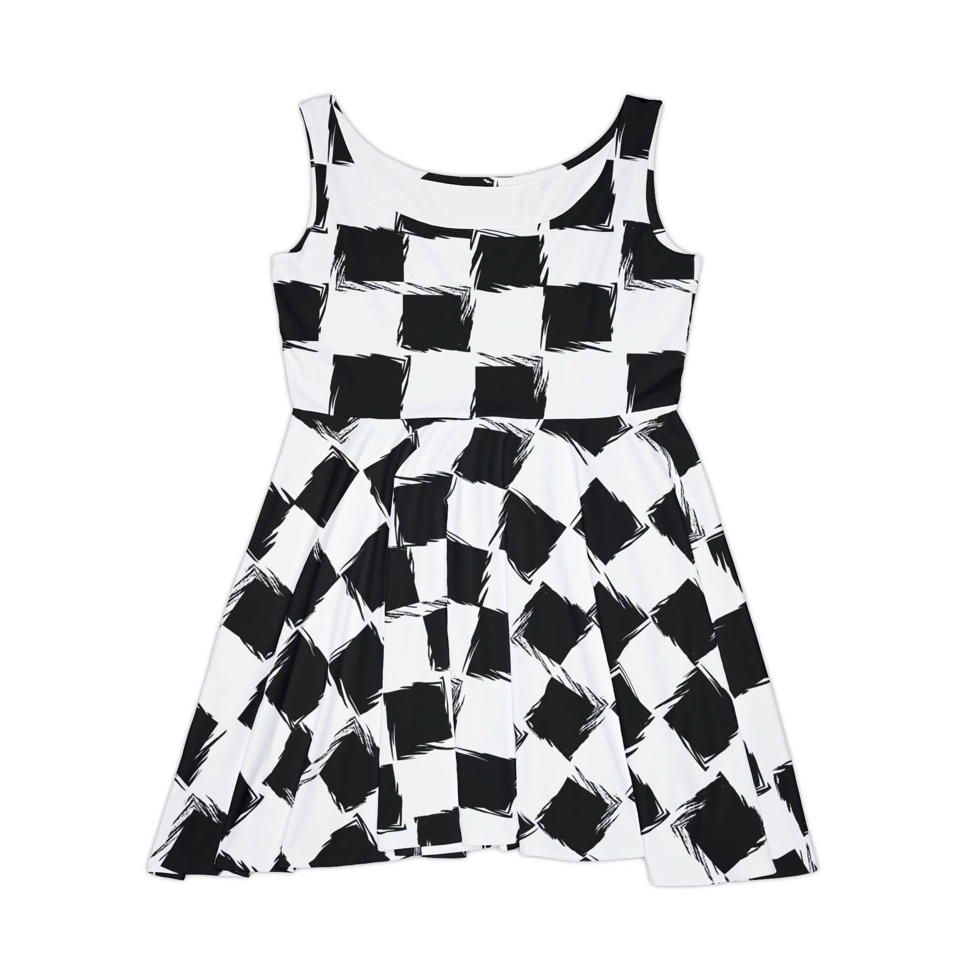 Distorted Check Women's Skater Dress