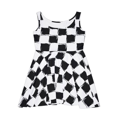 Distorted Check Women's Skater Dress