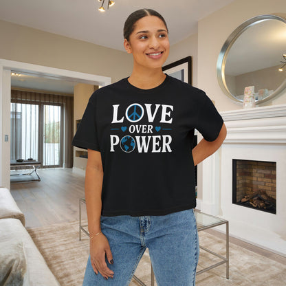 Love Over Power Women's Boxy Tee