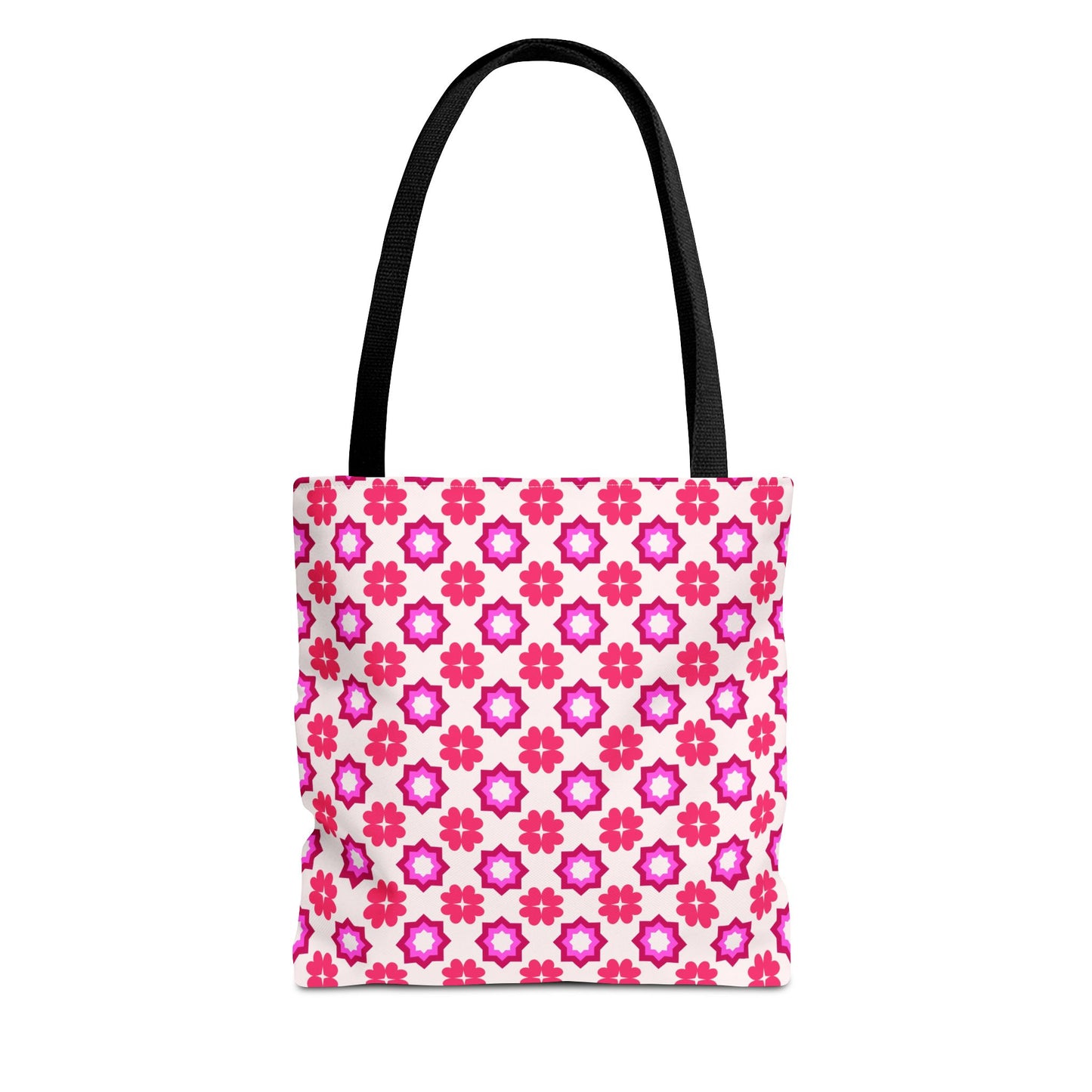 Rosy Star Garden Canvas Tote Bag