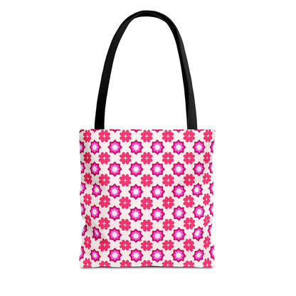 Rosy Star Garden Canvas Tote Bag