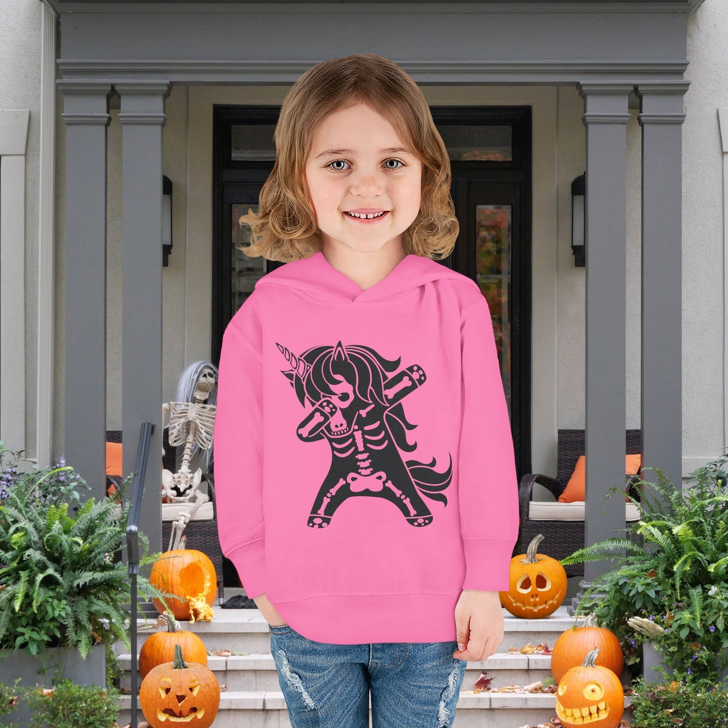 Dabbing Unicorn Skeleton Toddler Hoodie