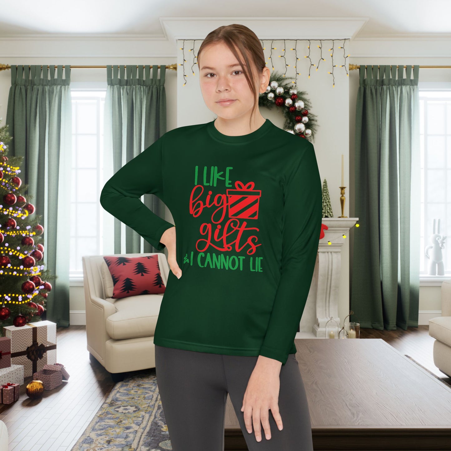 I Like Big Gifts & I Cannot Lie Youth Long Sleeve Tee