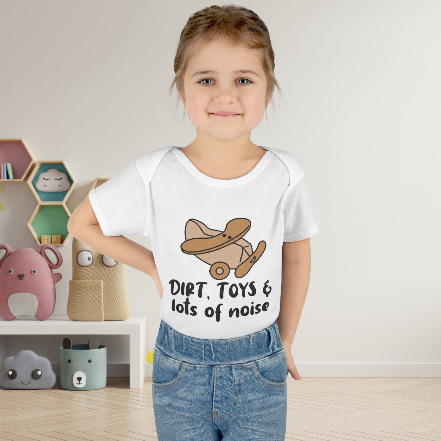 Dirt, Toys, & Lots of Noise Baby Rib Bodysuit