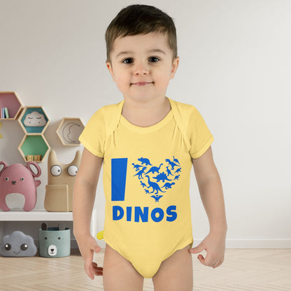 I Love Dinos (Dino Heart) Infant Baby Rib Bodysuit
