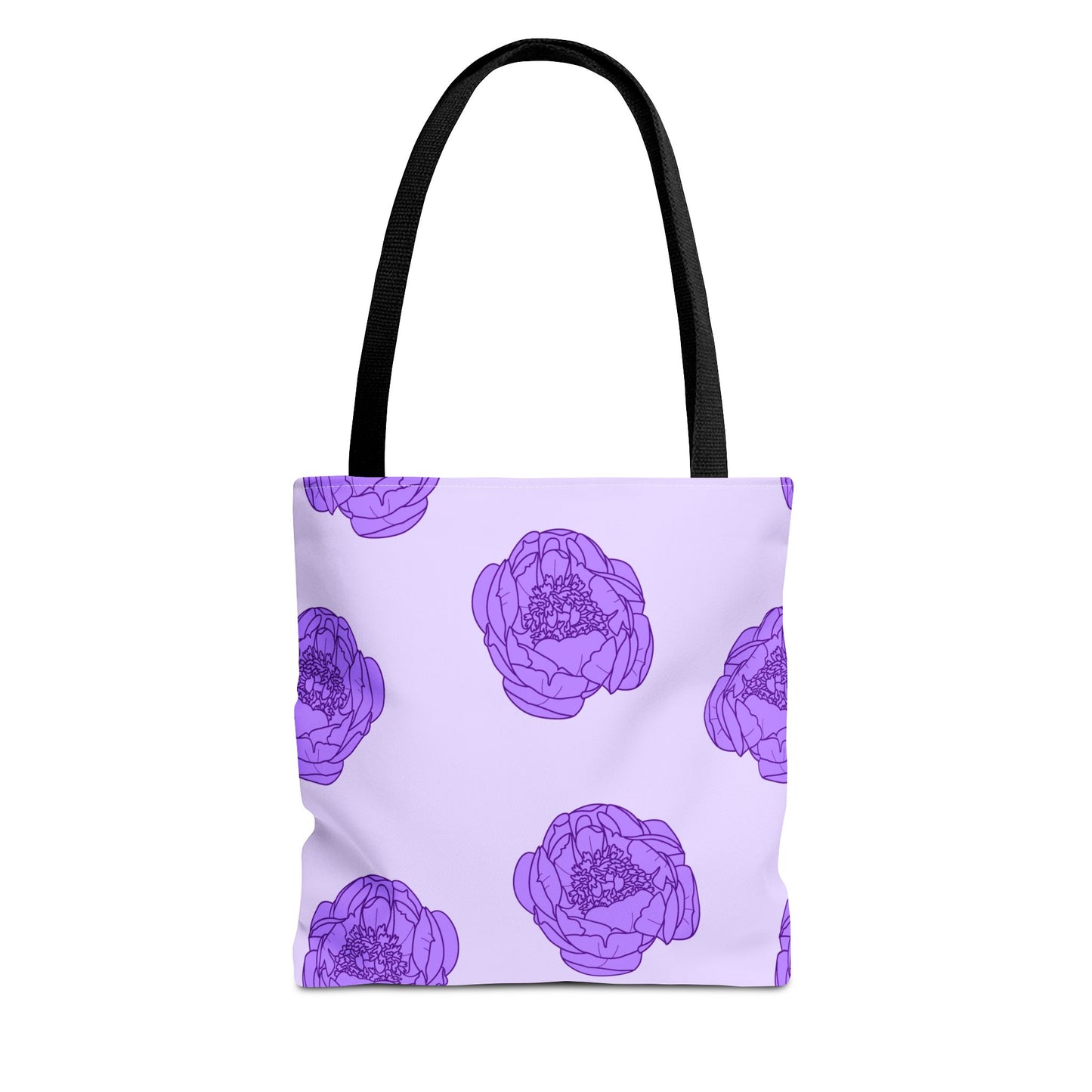 Lilac Mist Peonies Canvas Tote Bag