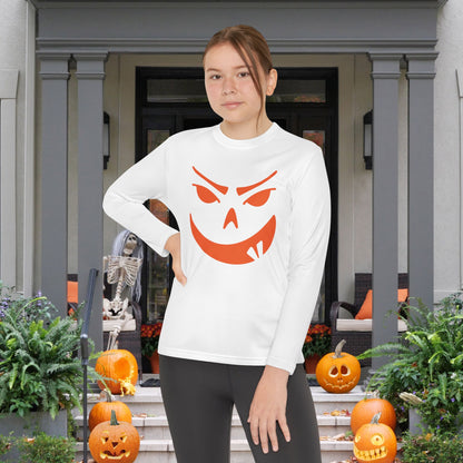 Goofy Grin Jack-O-Lantern Youth Long Sleeve Tee