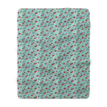 Cherry Jubilee Fleece Blanket