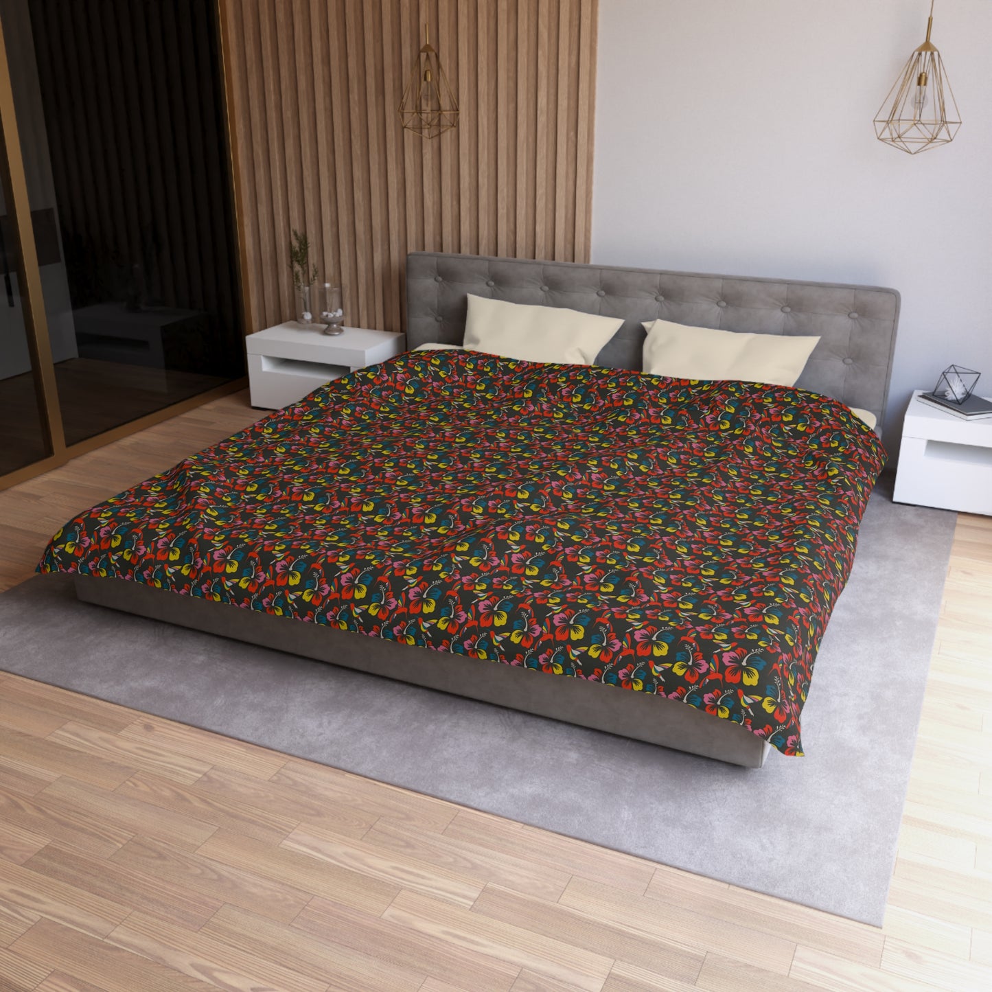 Humming Bloom Microfiber Duvet Cover
