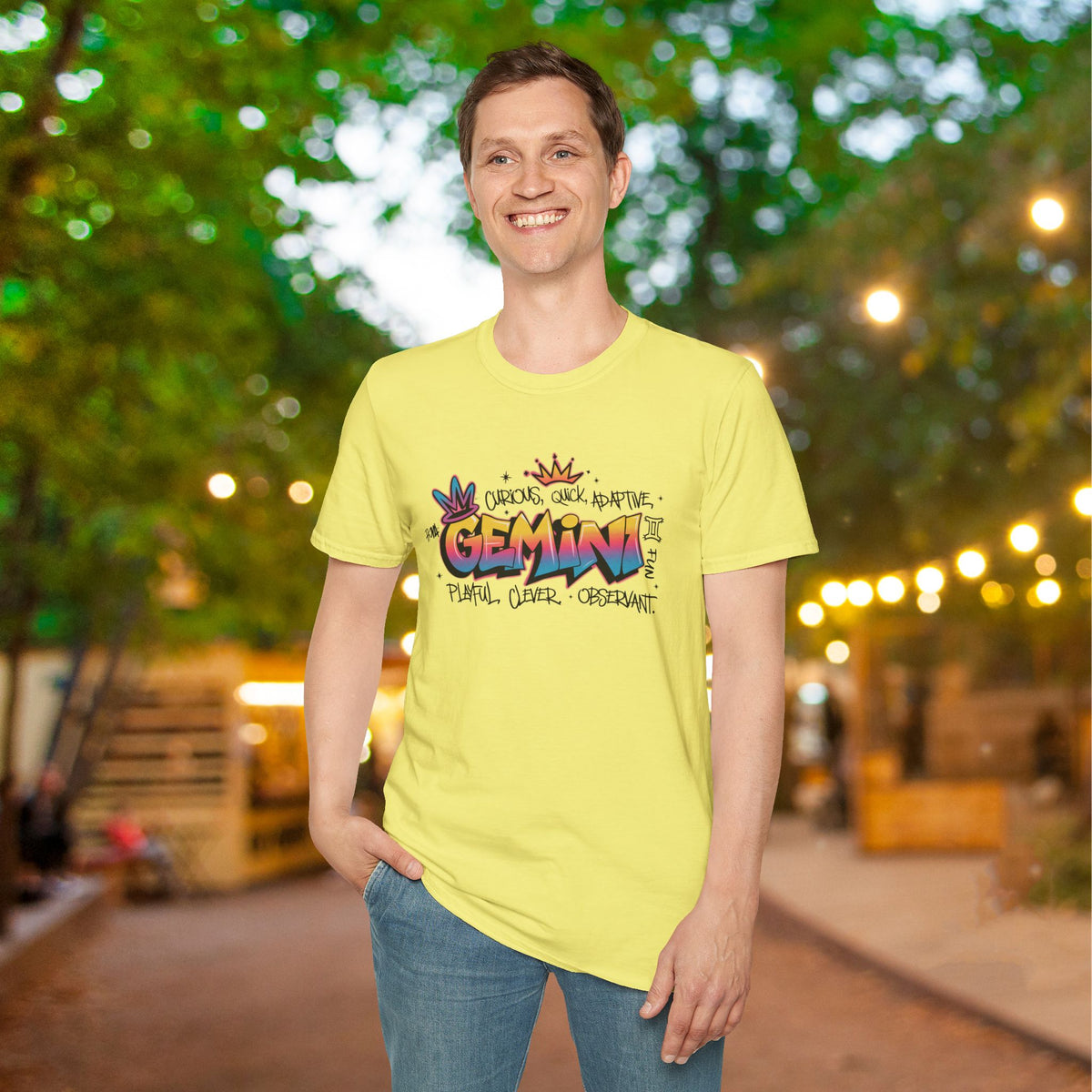 Gemini Street Art Adult T-shirt