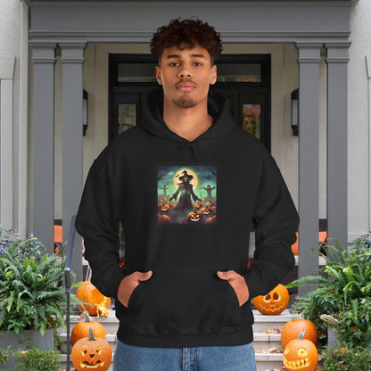 Halloween Scarecrow w/Pumpkins 4 Heavy Blend™ Hooded Sweatshirt