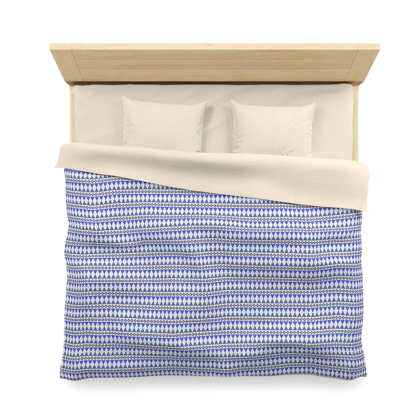 Sapphire Cairn Stripes Microfiber Duvet Cover