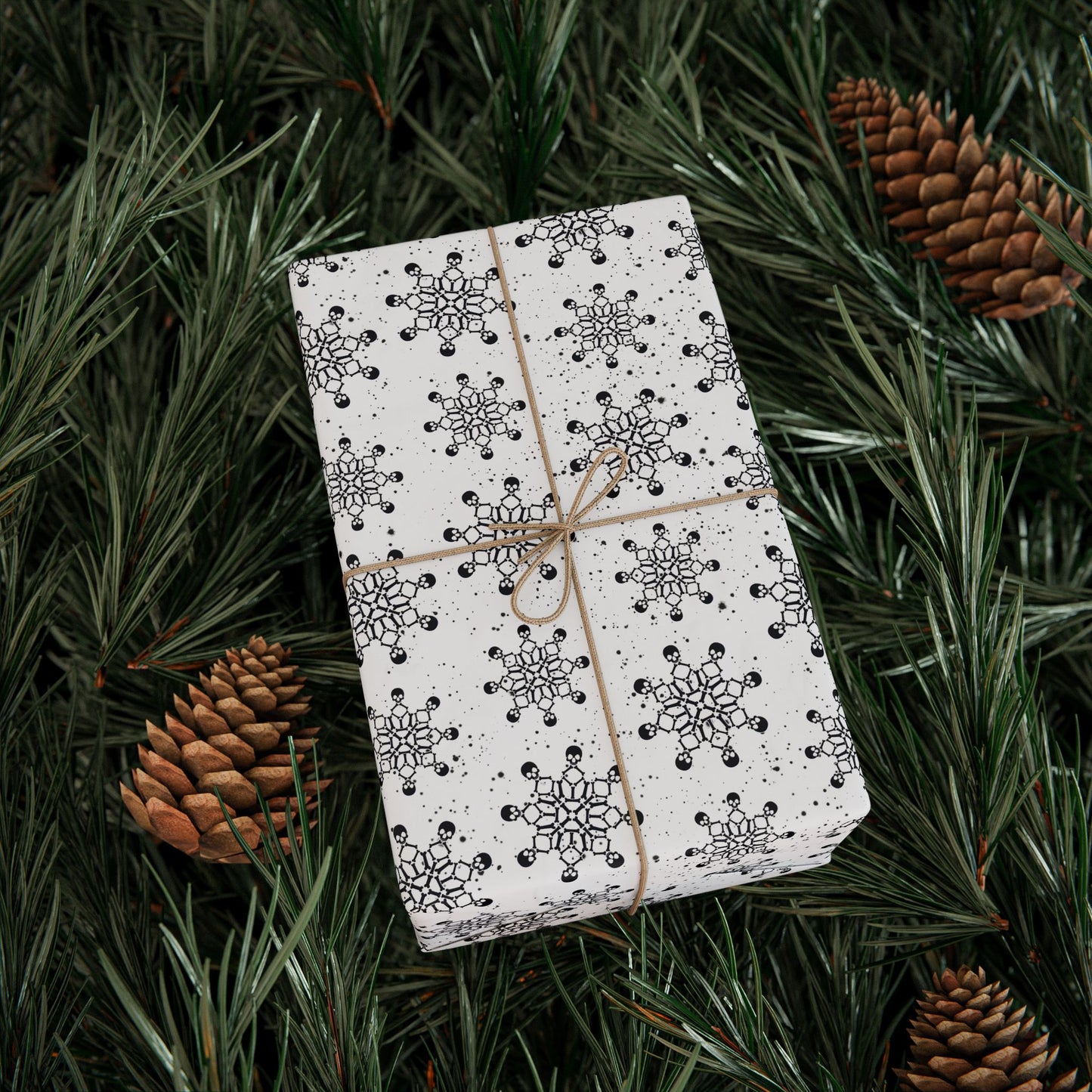 Skull Snowflakes Wrapping Paper