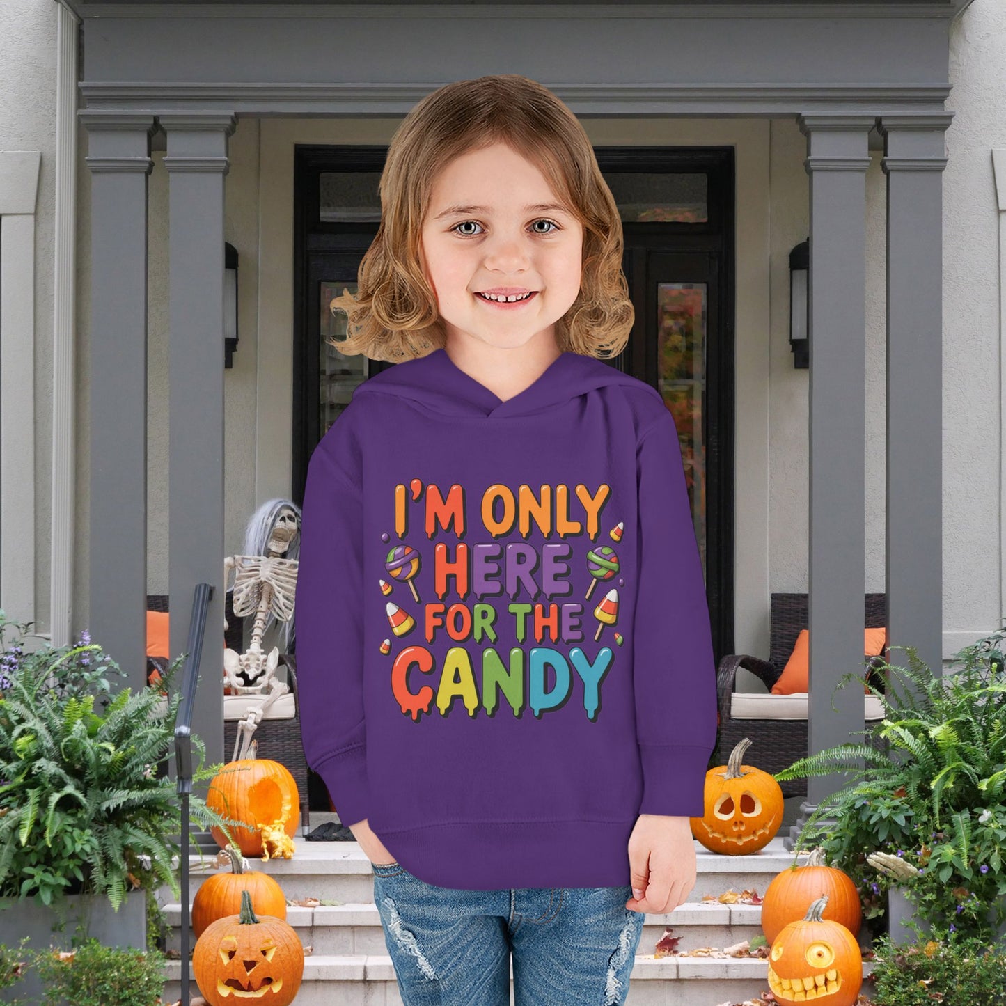 I'm Only Here For The Candy Toddler Hoodie