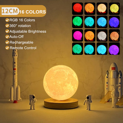 Levitating Moon Color-Changing Lamp Touch Control