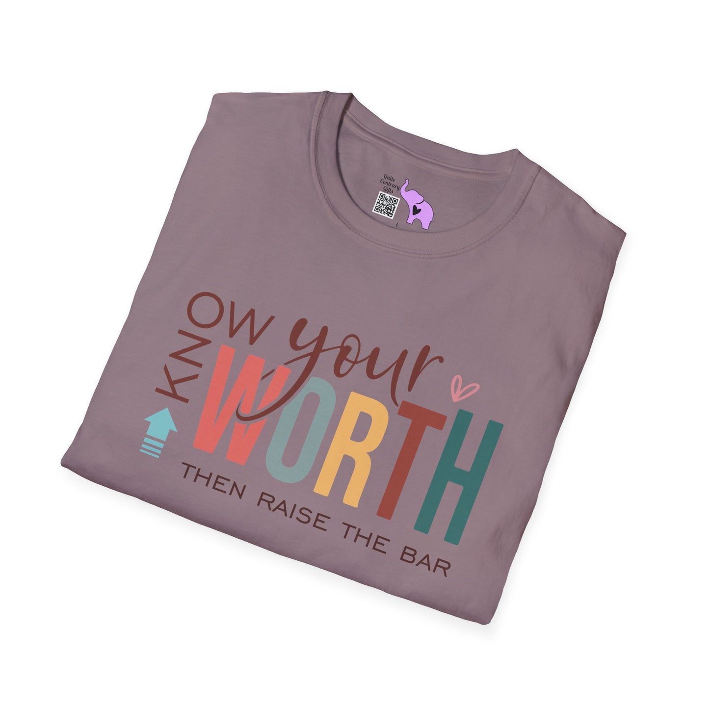 Know Your Worth Then Raise The Bar Adult T-shirt