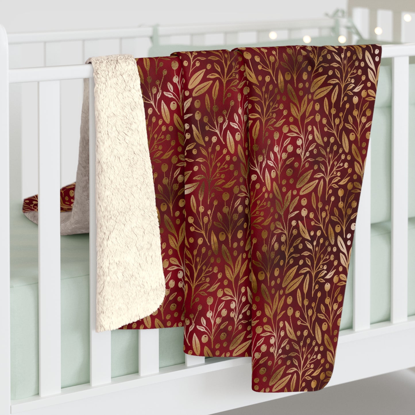 Royal Ember Blossoms Fleece Blanket