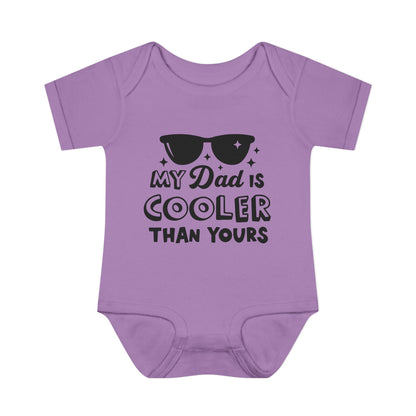 My Dad is Cooler Than Yours Baby Rib Bodysuit