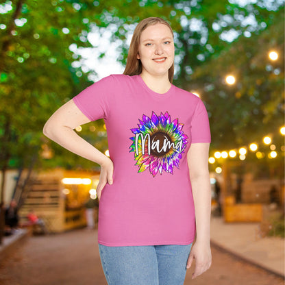 Mama Colorful Sunflower Adult T-shirt
