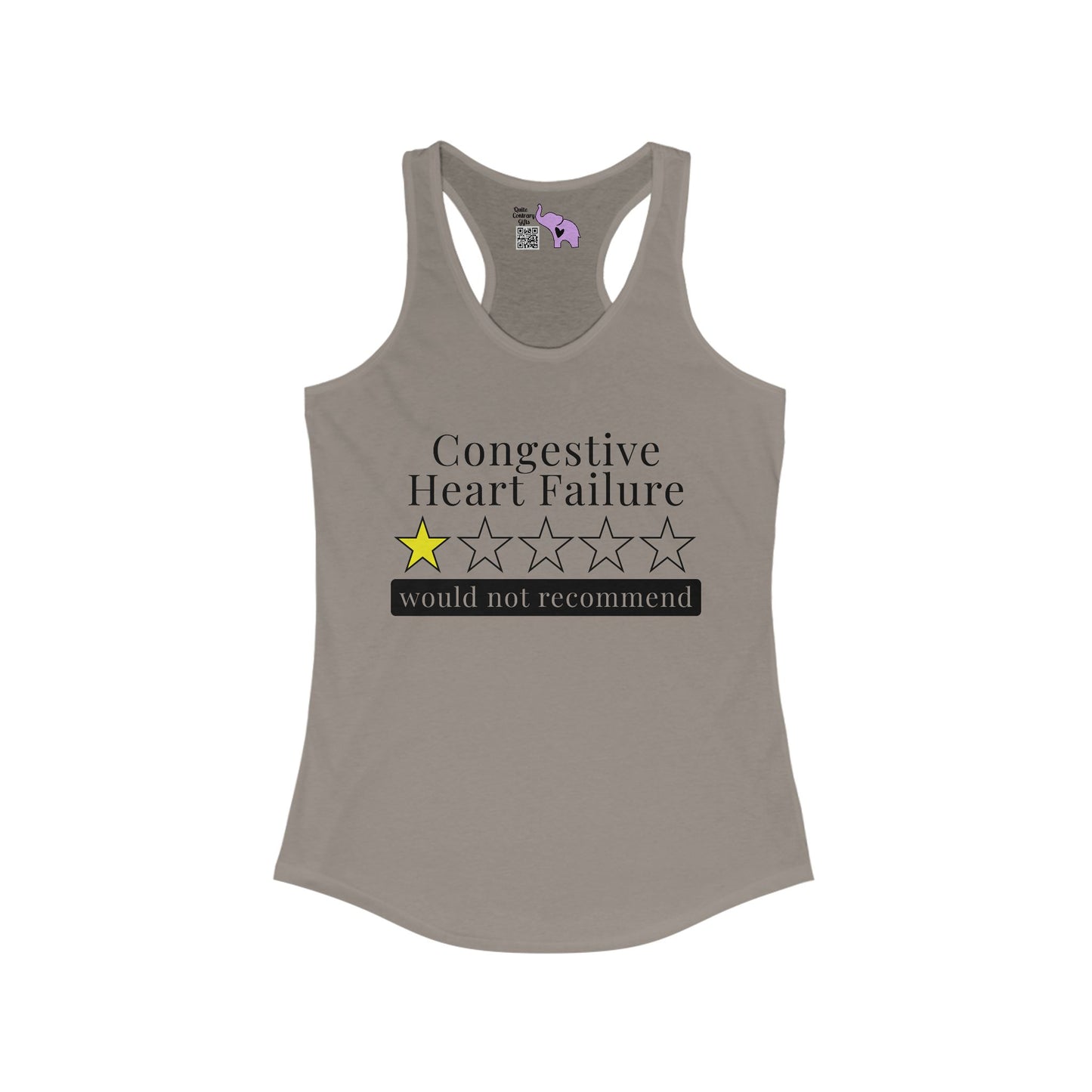 Congestive Heart Failure 1 Star Would Not Recommend Women's Ideal Racerback Tank