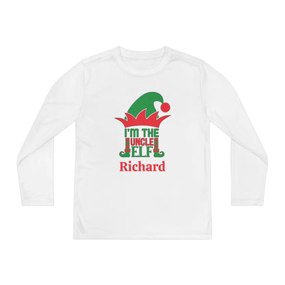 I'm The Uncle Elf Personalized Youth Long Sleeve Tee