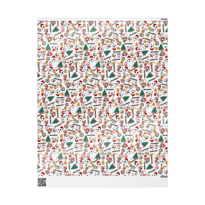 Christmas Soccer Custom Name Wrapping Paper (Micheal)