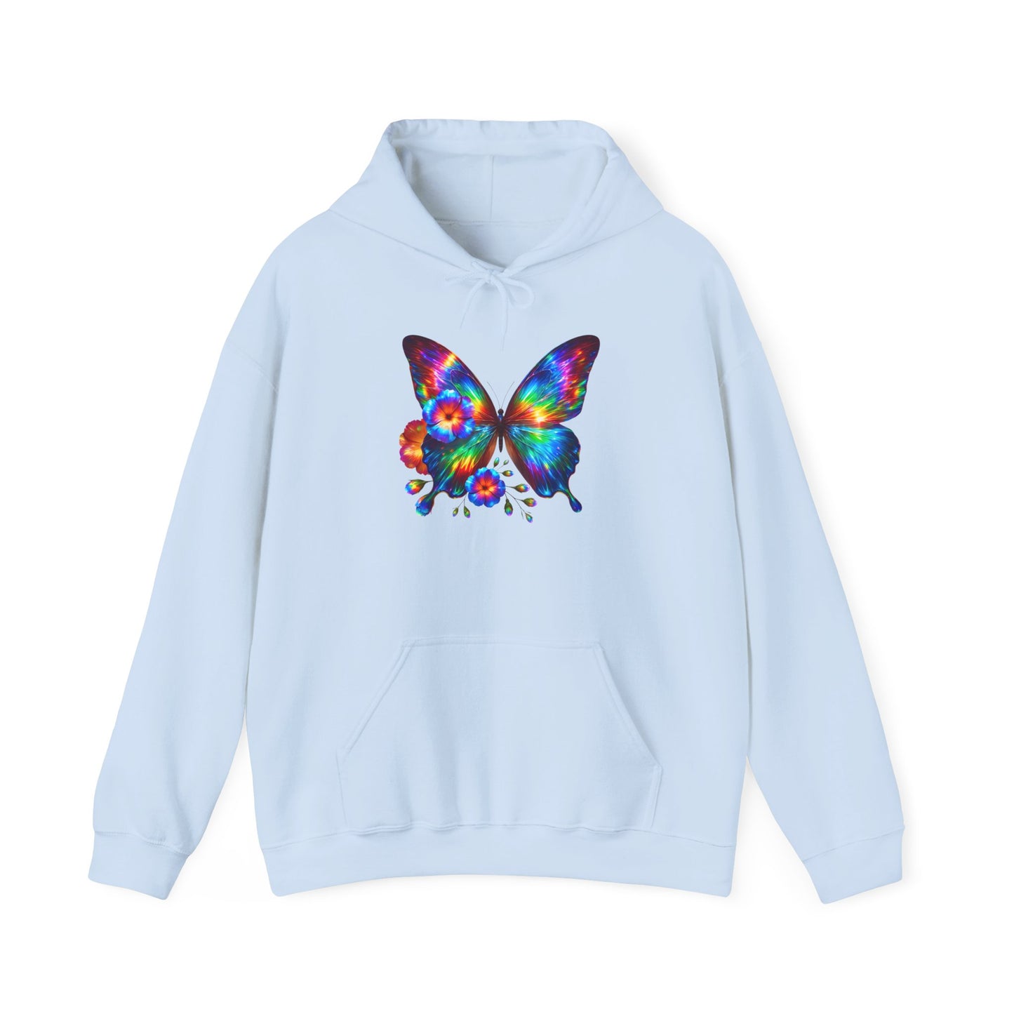 Floral Butterfly Heavy Blend™ Hooded Sweatshirt