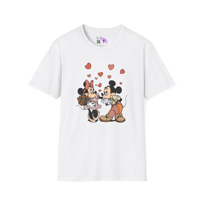Valentine Mickey Loves Minnie Adult Tshirt