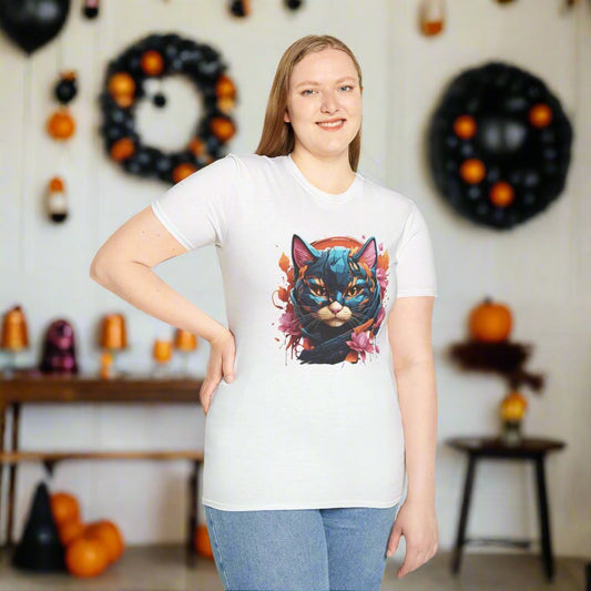 Adorable Kitty w/Flowers T-shirt