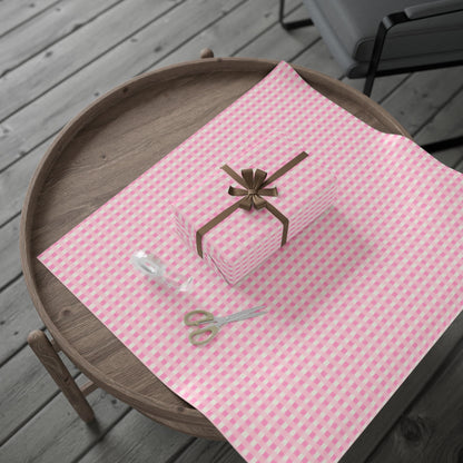 Dreamy Rose Gingham Wrapping Paper