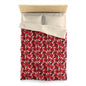 Inked Poinsettias Microfiber Duvet Cover