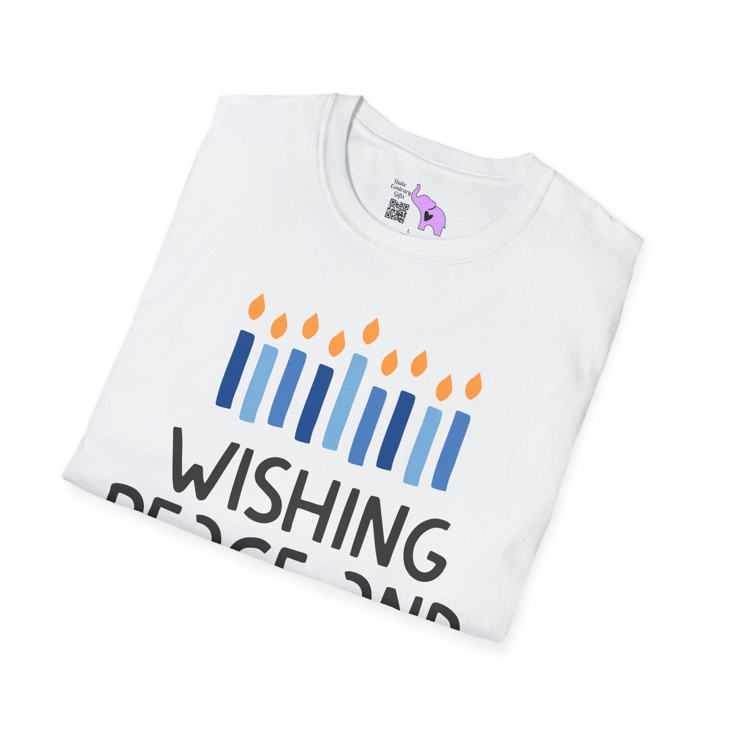 Hanukkah Wishing Peace & Light Adult T-shirt