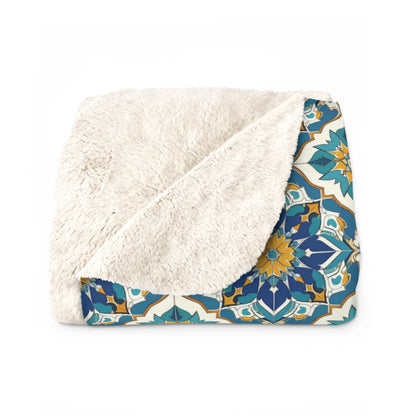 Mediterranean Lace Sherpa Fleece Blanket