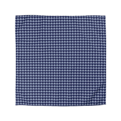 Diamond Bloom-Navy & Periwinkle Microfiber Duvet Cover