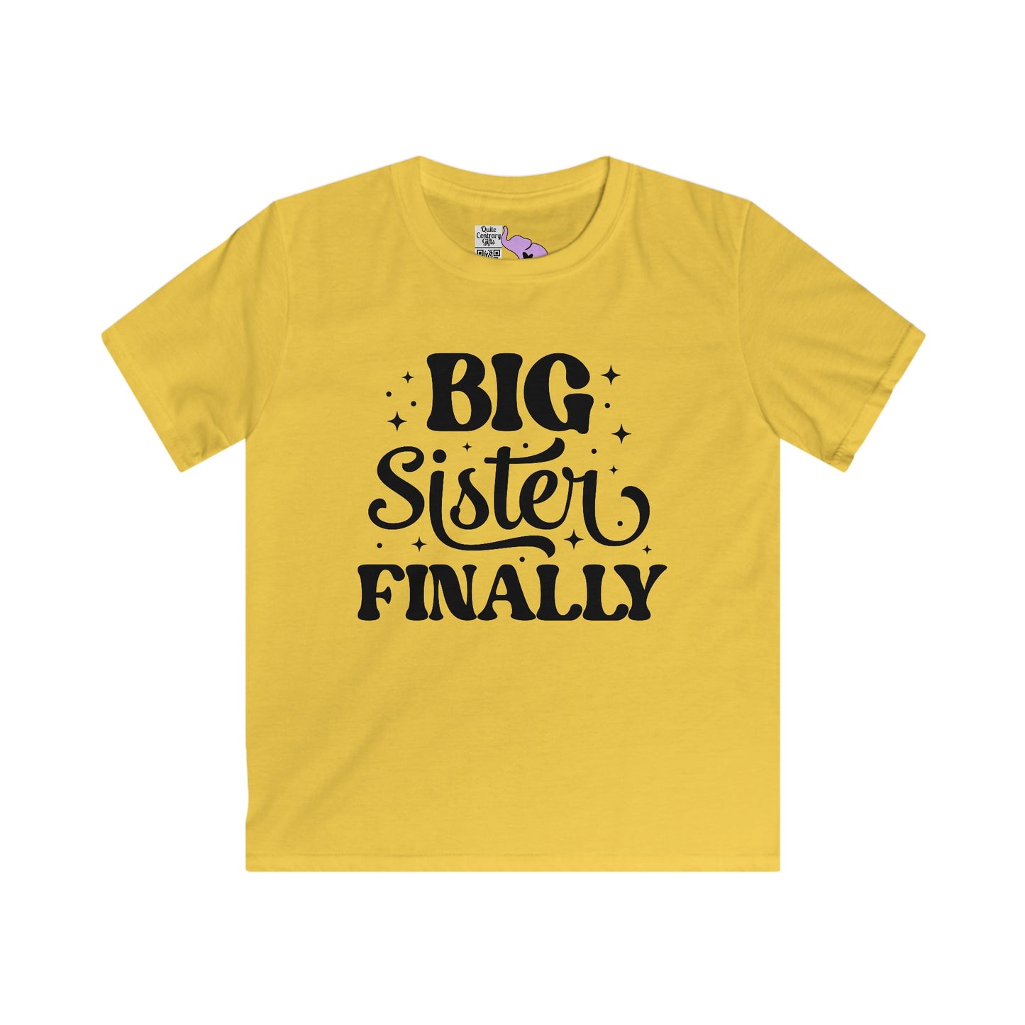 Big Sister Finally (Stars) Youth Softstyle Tee