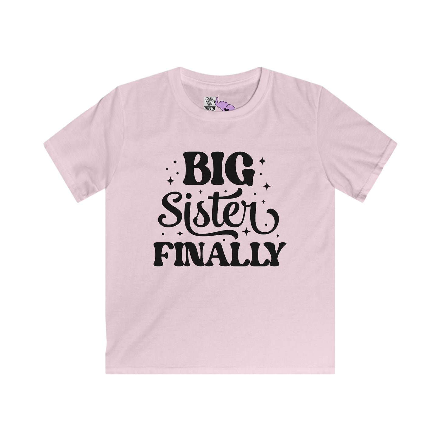 Big Sister Finally (Stars) Youth Softstyle Tee