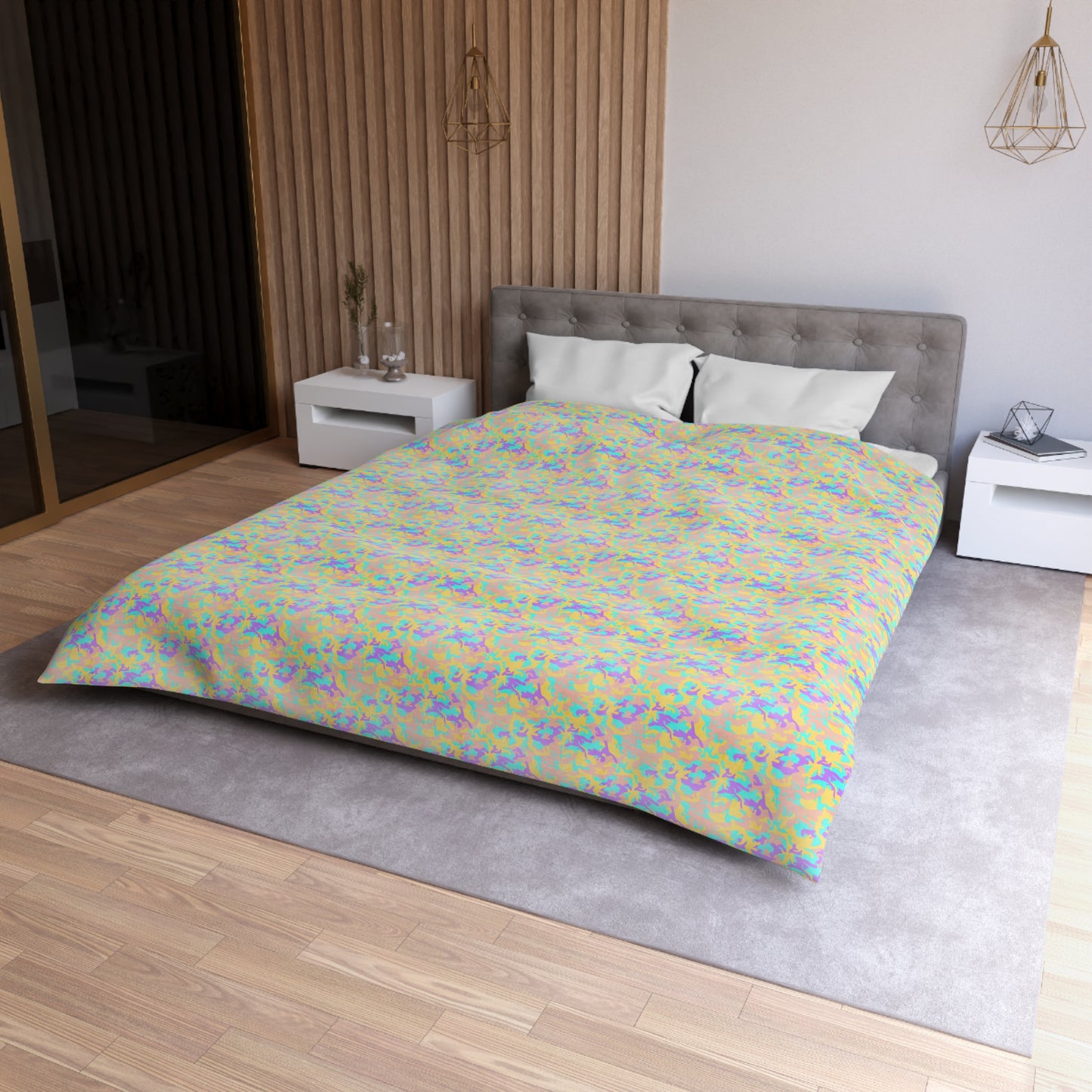 Dreamsicle Camo Microfiber Duvet Cover