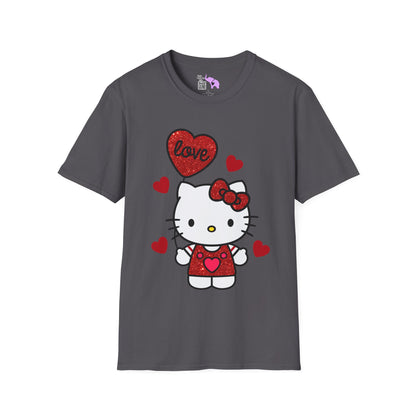 Valentines Hello Kitty Love Adult Unisex Tshirt