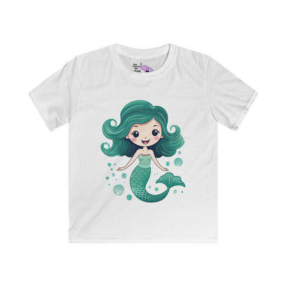 Teal Mermaid Kids Softstyle Tee