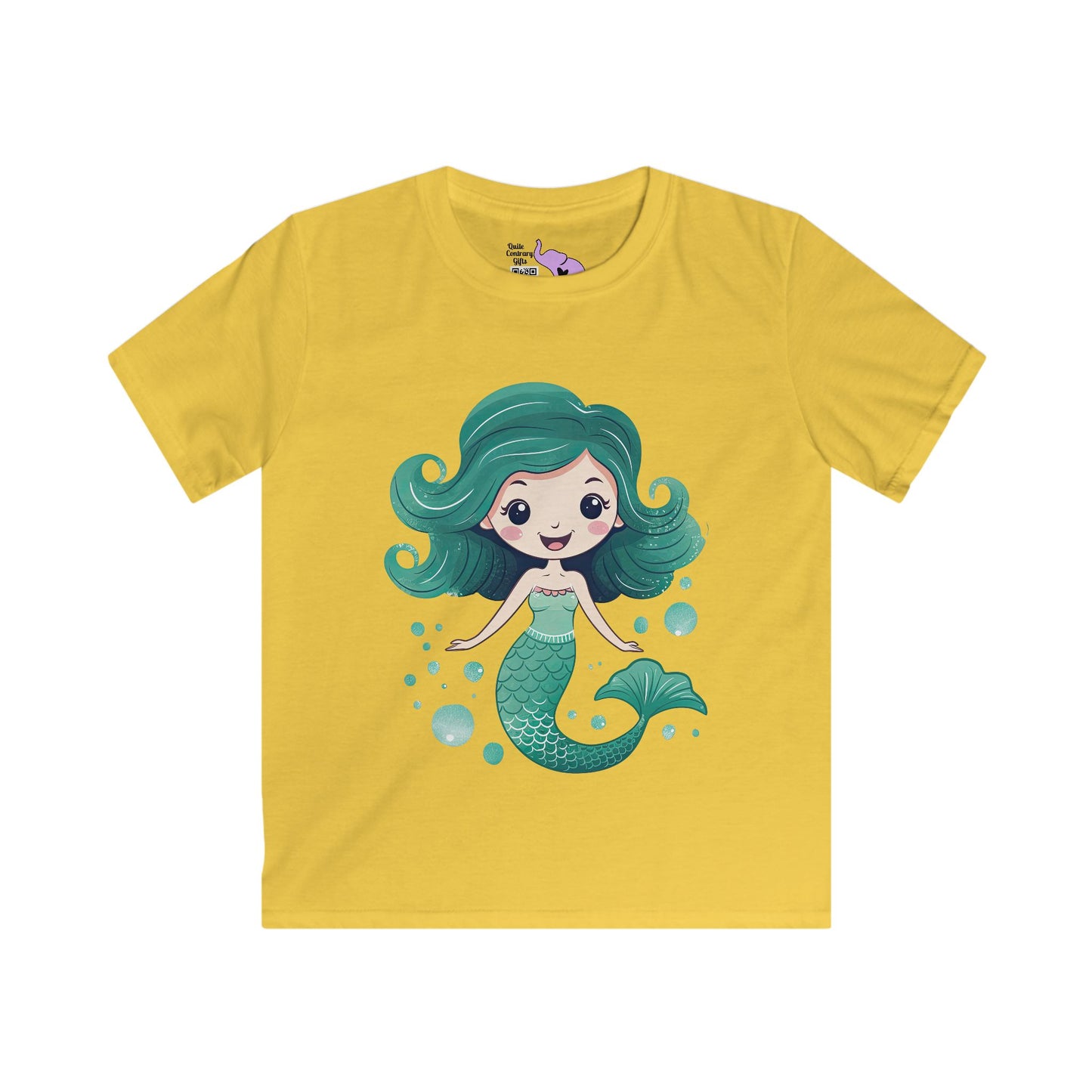 Teal Mermaid Kids Softstyle Tee